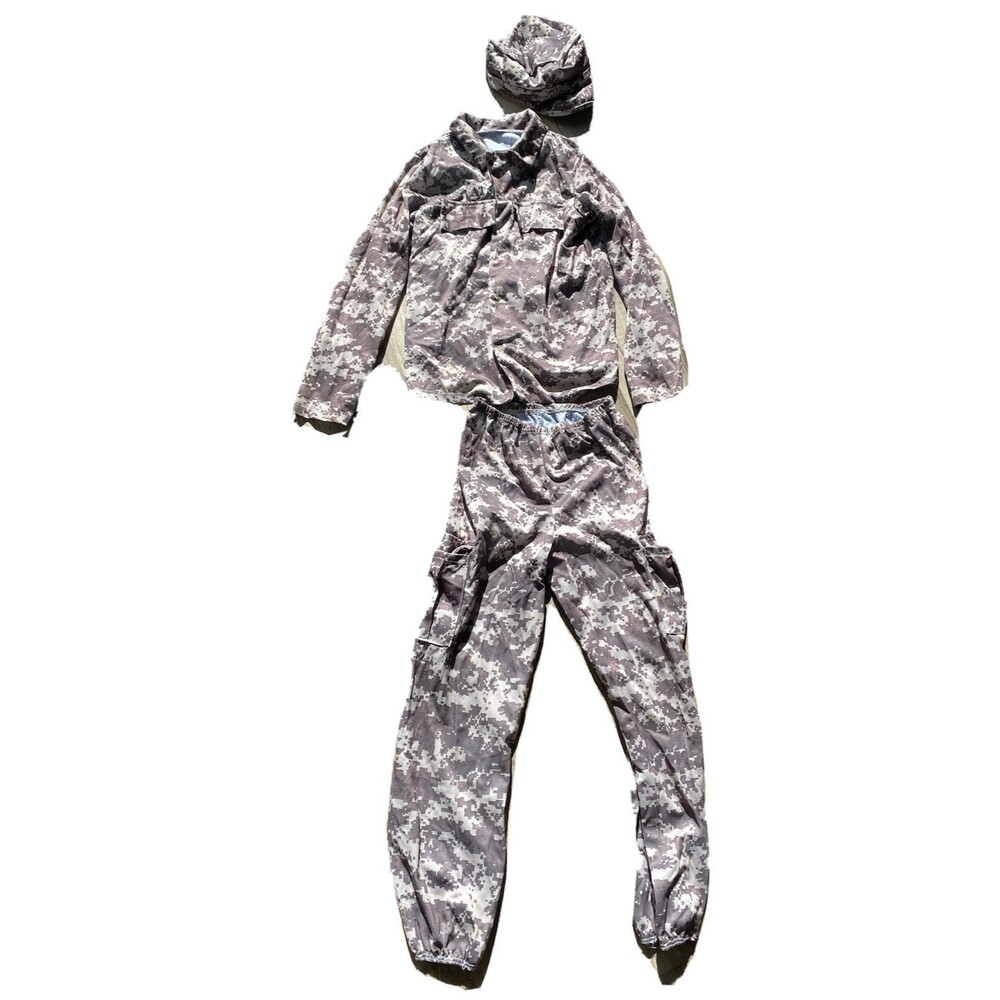 Military Solider Digital Camo Boy's Halloween Costume Hat Child Small 3 Piece